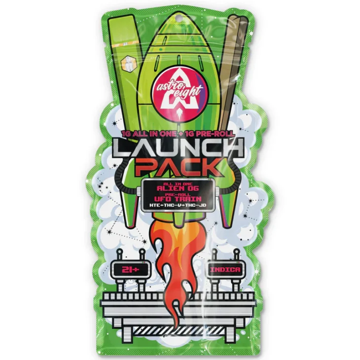 Astro Eight Launchpack HTe - Thc-V - Thc-Jd - 1 Gram Disposable - 1 Gram Preroll - Image 2
