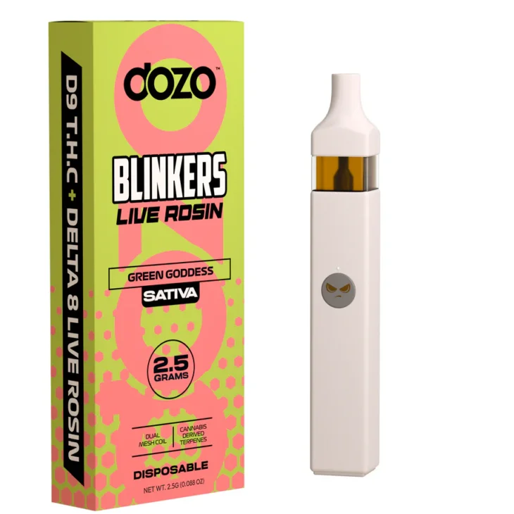Dozo Blinkers Live Rosin Delta 8 - Delta 9 - Thc-b - Thc-p - 2.5g Disposable - Image 3