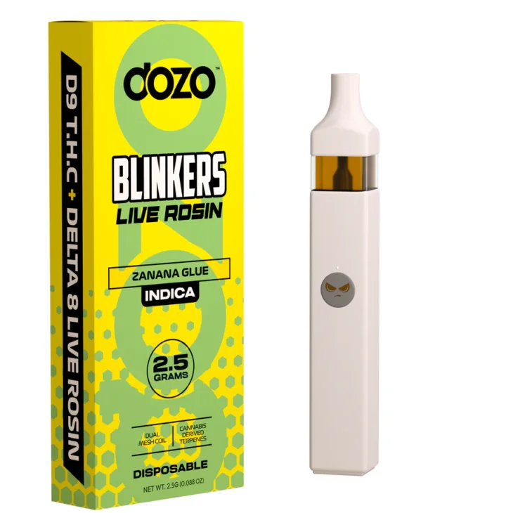 Dozo Blinkers Live Rosin Delta 8 - Delta 9 - Thc-b - Thc-p - 2.5g Disposable - Image 6