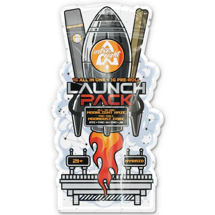 Astro Eight Launchpack HTe - Thc-V - Thc-Jd - 1 Gram Disposable - 1 Gram Preroll - Image 4