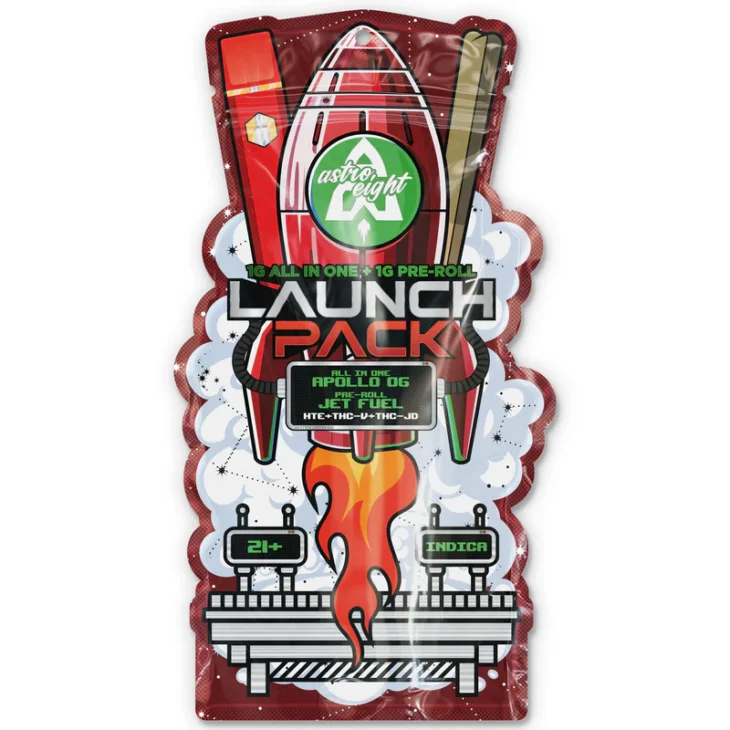 Astro Eight Launchpack HTe - Thc-V - Thc-Jd - 1 Gram Disposable - 1 Gram Preroll - Image 3