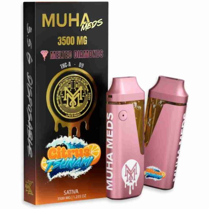 Muha Meds Melted Diamonds Delta 9+Thc-A Disposable - 3.5 Gram - Image 5