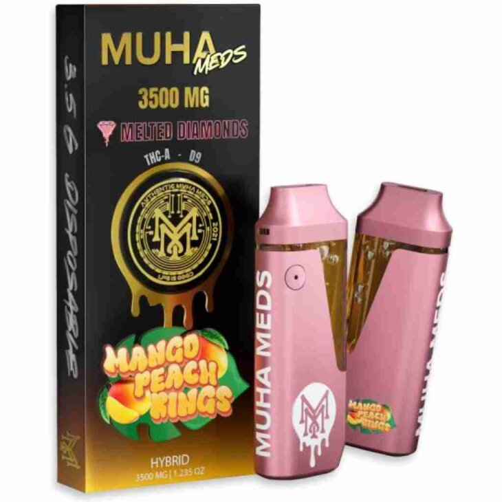 Muha Meds Melted Diamonds Delta 9+Thc-A Disposable - 3.5 Gram - Image 3