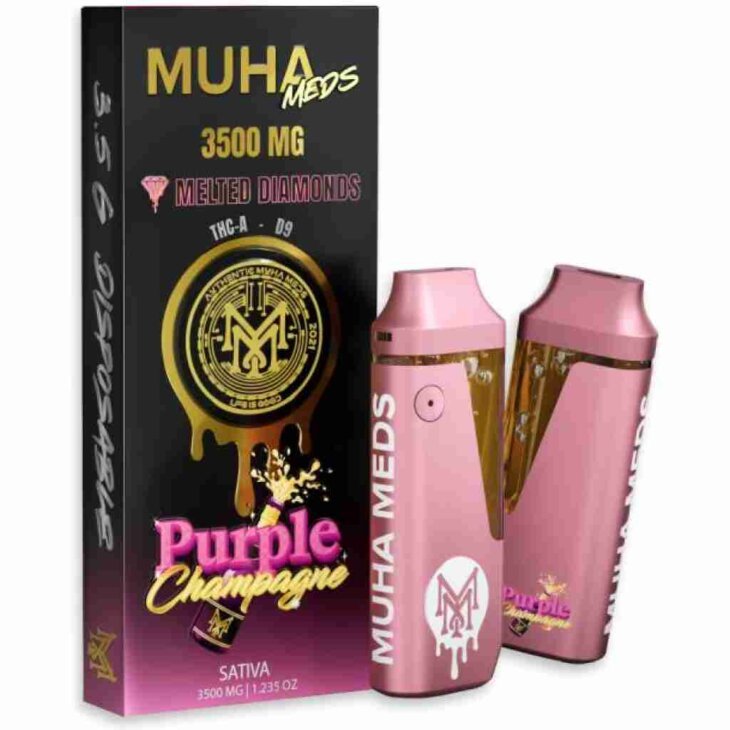Muha Meds Melted Diamonds Delta 9+Thc-A Disposable - 3.5 Gram - Image 2