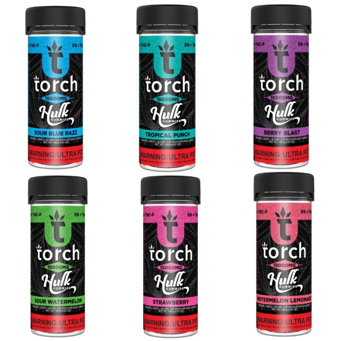 Torch - Hulk Delta 9 - THC-P Gummies - 15000mg - 20 Counts Per Jar