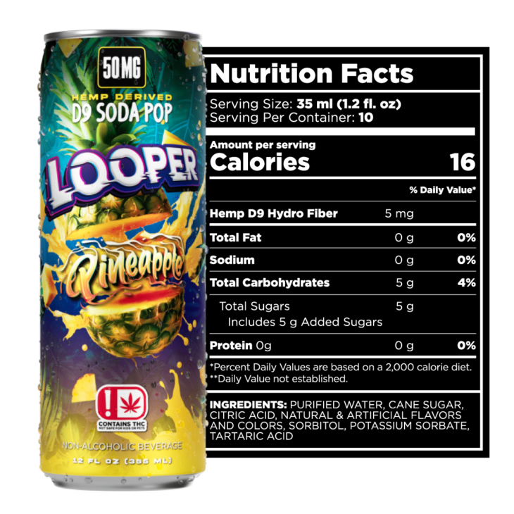 LOOPER D9 50mg SODA POP 12oz Can - Image 3