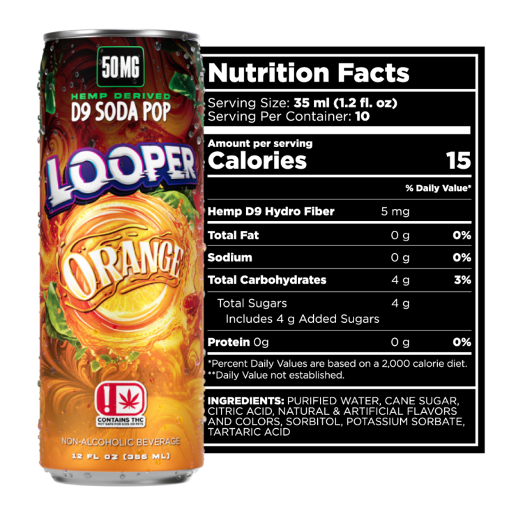 LOOPER D9 50mg SODA POP 12oz Can - Image 2