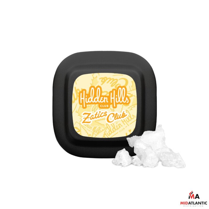 Hidden Hills Zatics Club Cryo Cured THCA Blend Premium Diamond Concentrate 2.5g Dabs