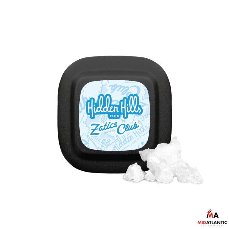 Hidden Hills Zatics Club Cryo Cured THCA Blend Premium Diamond Concentrate 2.5g Dabs - Image 4