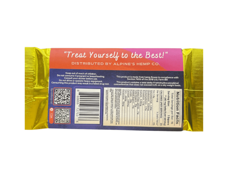 Alpine's Delta 8 Chocolate Bar 600mg - Image 2