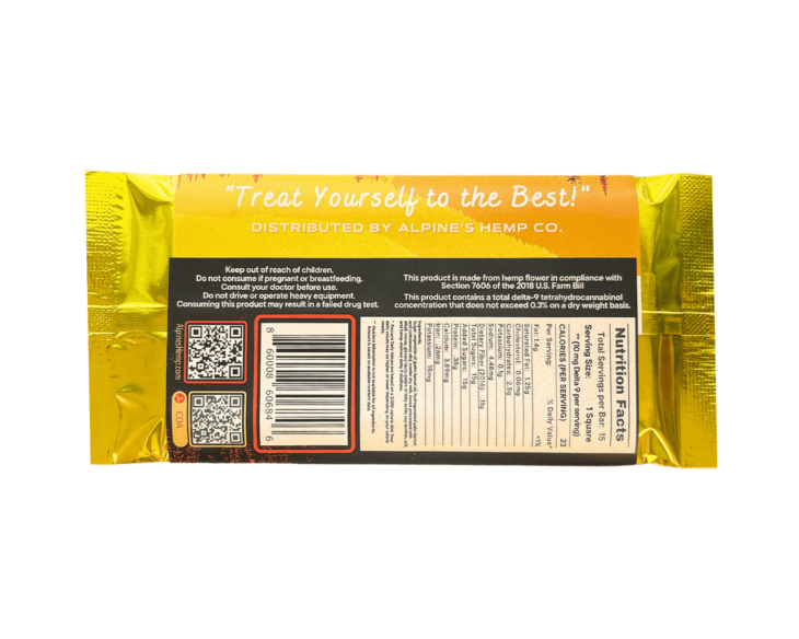 Alpine's Delta 9 Chocolate Bar 150mg - Image 2
