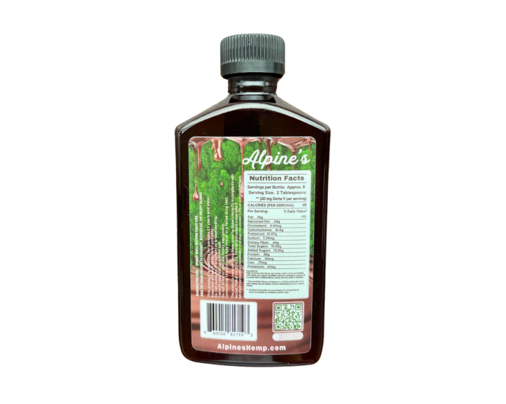 Alpine's Delta 9 Chocolate Syrup 200mg, 12.5 oz - Image 2