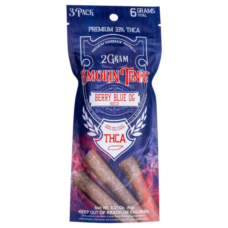 Smokin Tenns Prerolls 3pk 6 Total GRAMS - Image 3