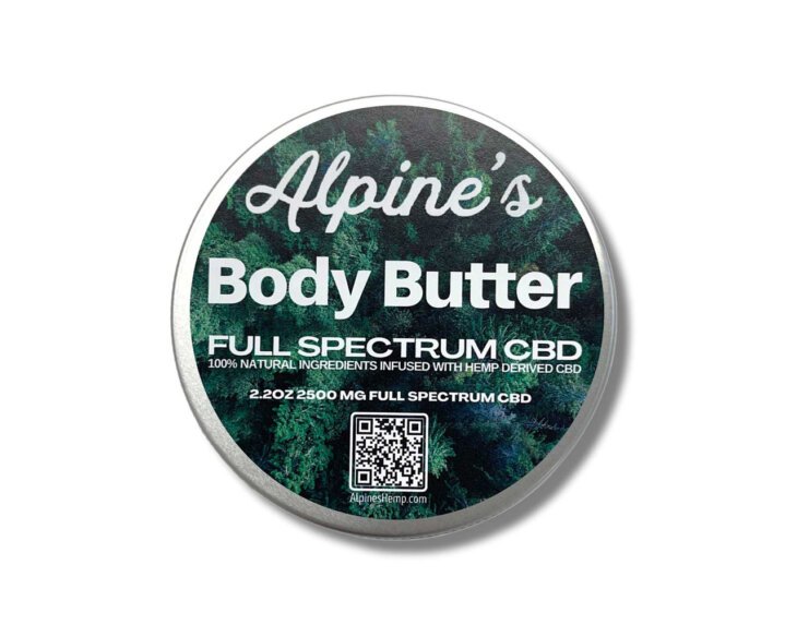 Alpine's Full Spectrum 2500mg CBD Body Butter, 2.2oz