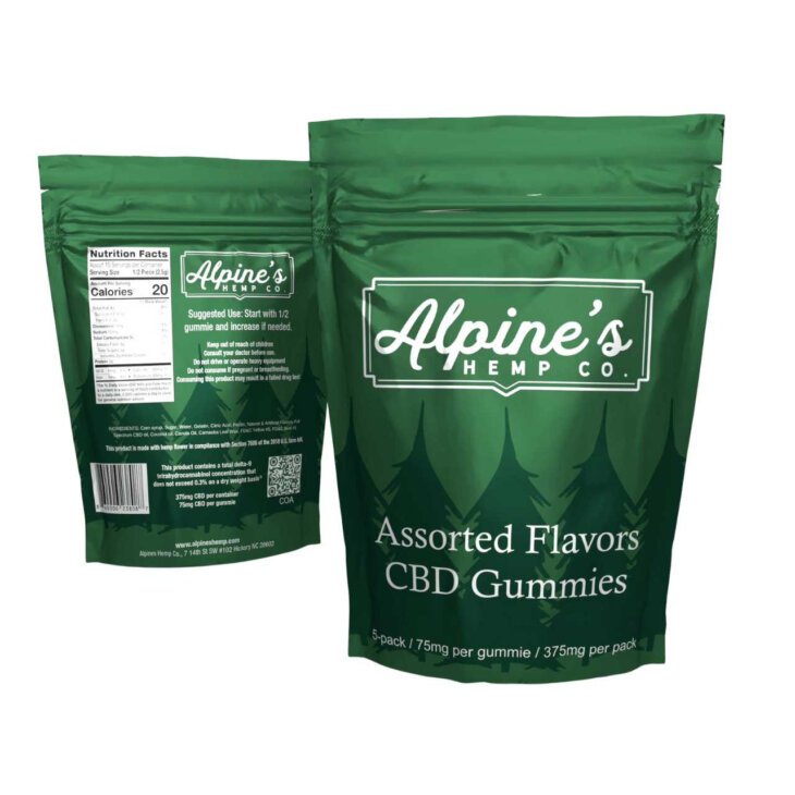 Alpine's Full Spectrum CBD Gummies, 75mg each - 5 pack - Assorted Flavors | Alpine's Hemp