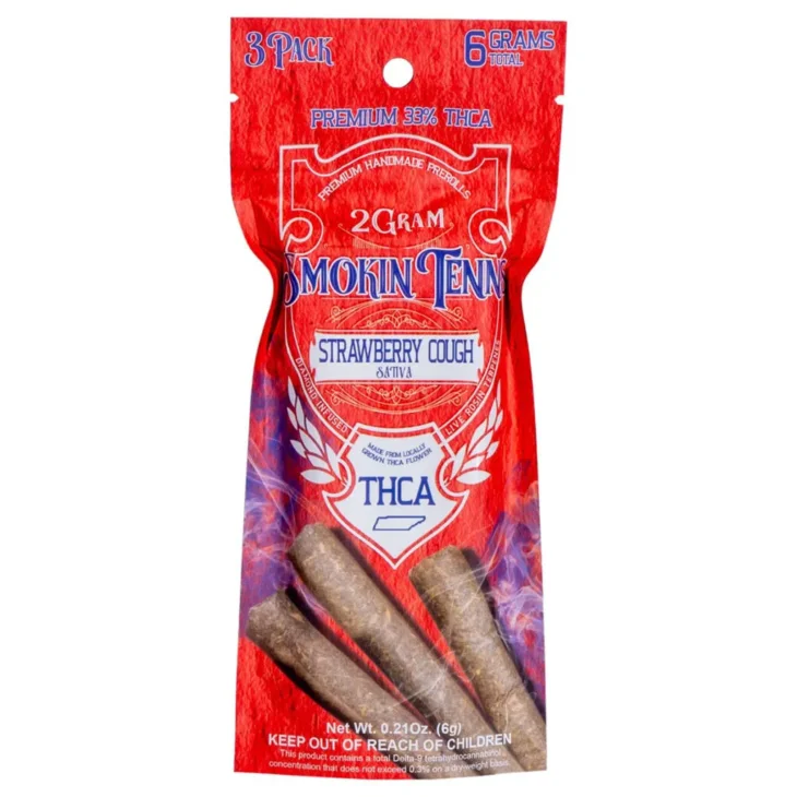 Smokin Tenns Prerolls 3pk 6 Total GRAMS