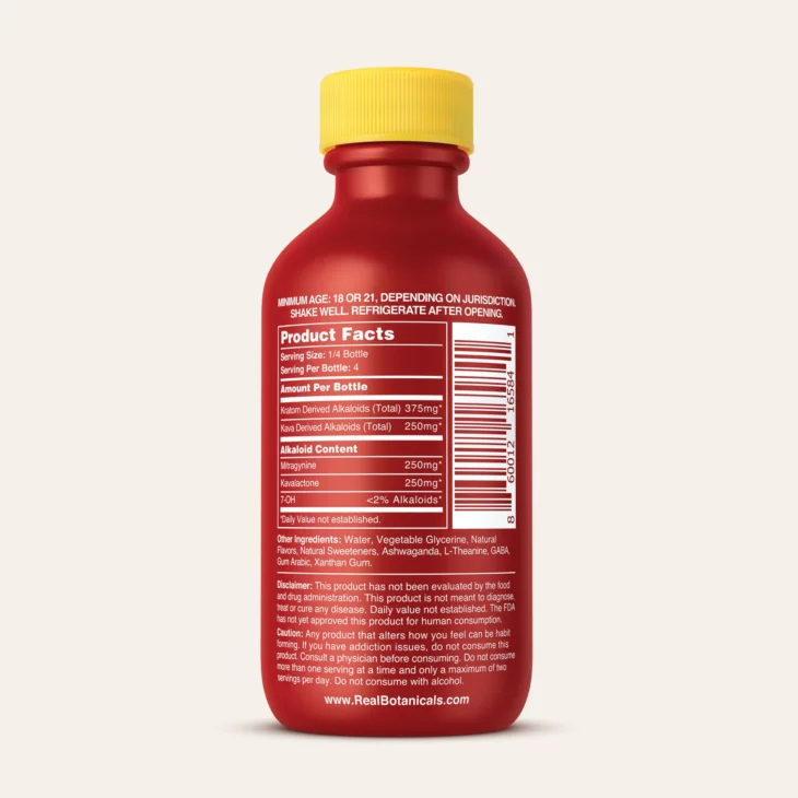 Real Botanicals Maximum Kratom & Kava Mood Boost Shot - Image 2