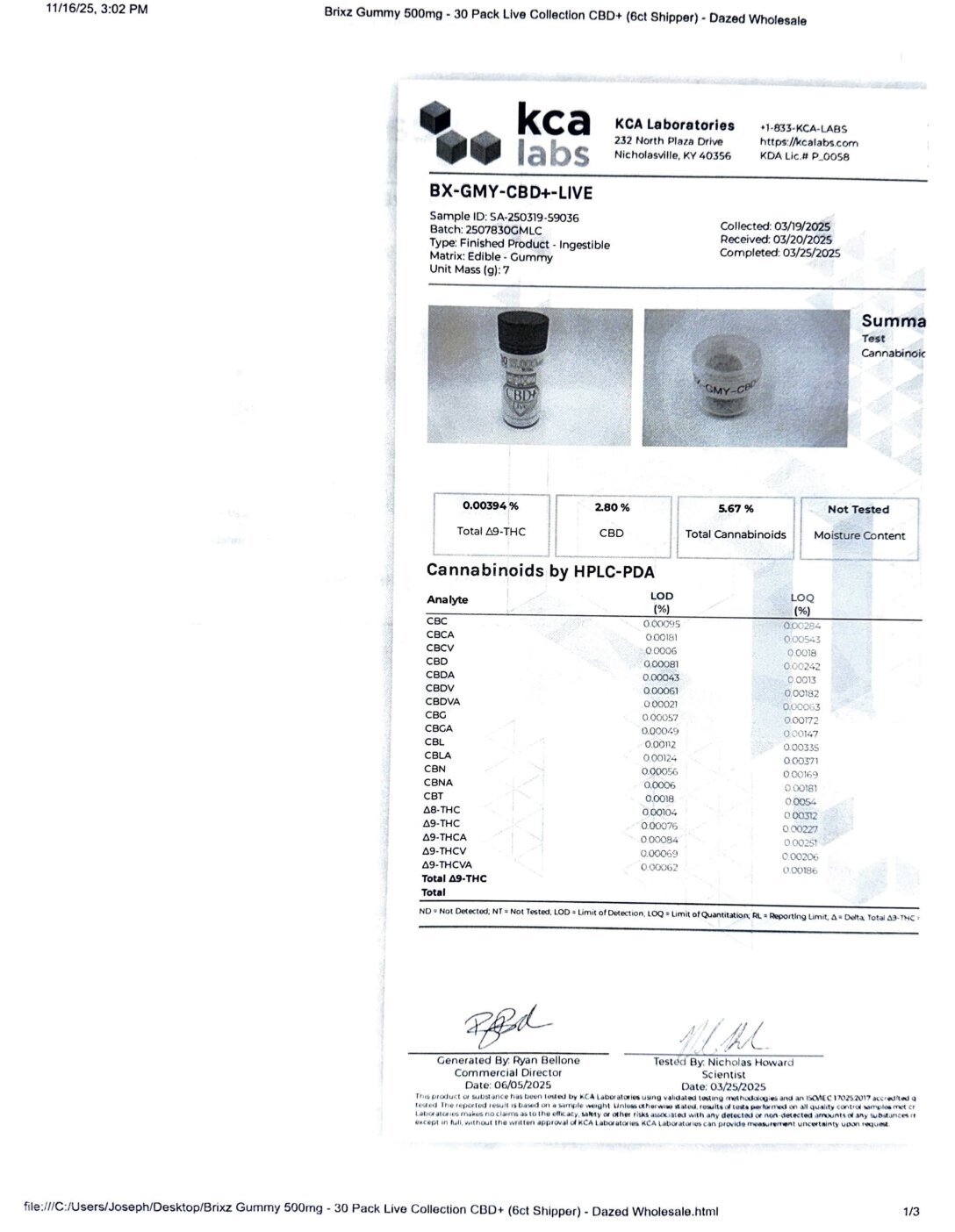 Brixz Gummy 500mg CBD+ONLY - Image 2