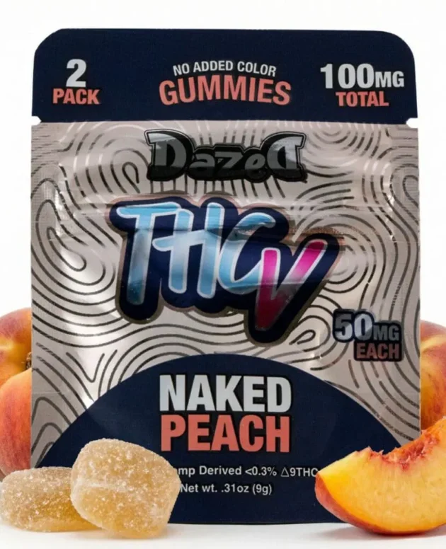 Dazed THCV Gummies 2ct – Naked Peach