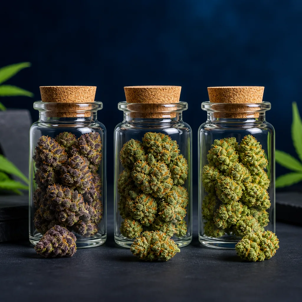 Representative assortment of rotating THCA flower varieties